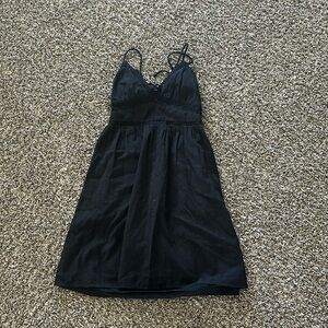 Zara Little black Dress with Lace Detailing and Open Back